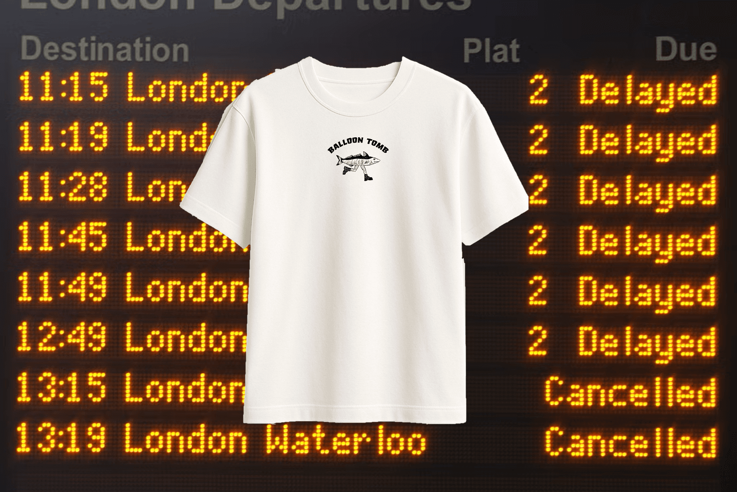 Balloon Tomb walking fish tee