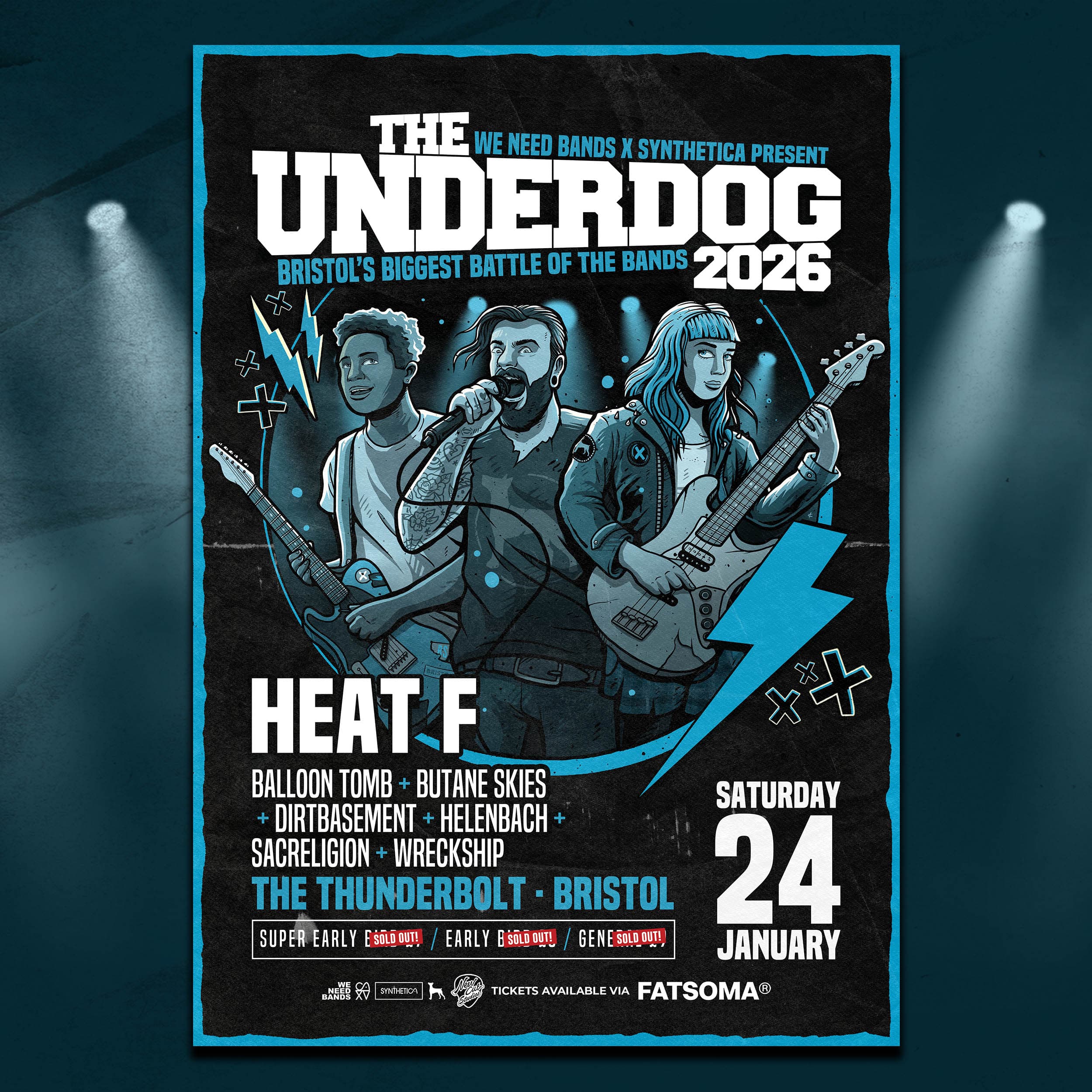 The Thunderbolt gig poster